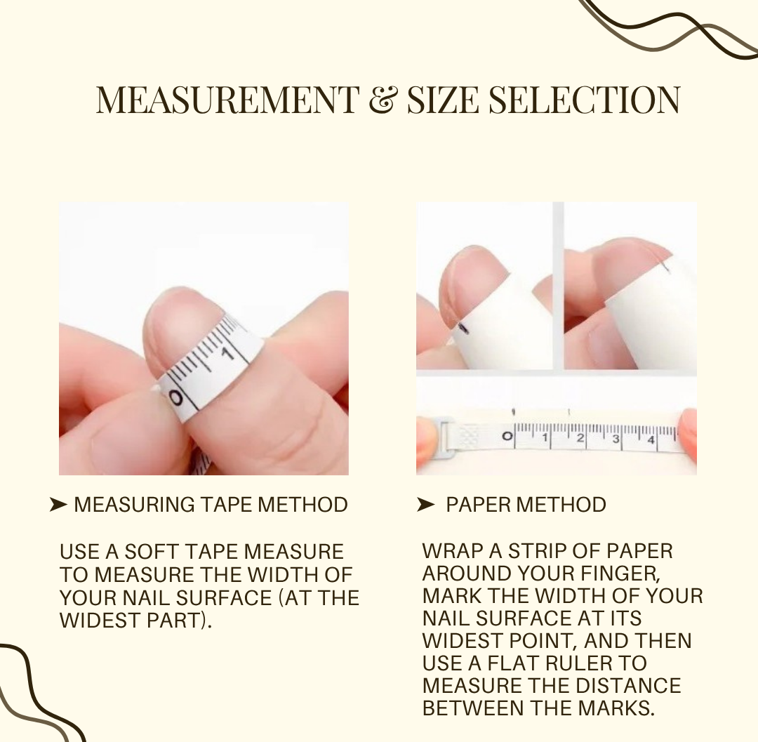 How to measure your nails — measuring tape method and paper method